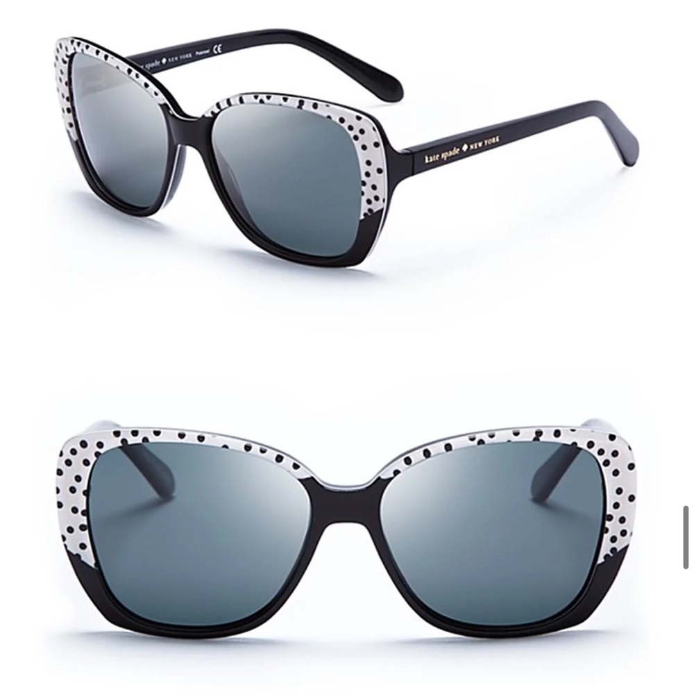 Kate Spade dark brown Sunglasses with White Dots
